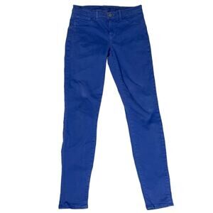 J Brand‎ Jeans Skinny Leg Blueberry Blue Denim Pants Zip Fly Casual Women's 27